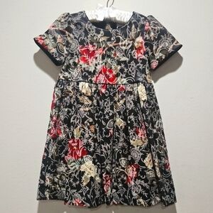 Size 2T Jacquard Brocade Black Antonio Melanie Edgehill Collection Dress